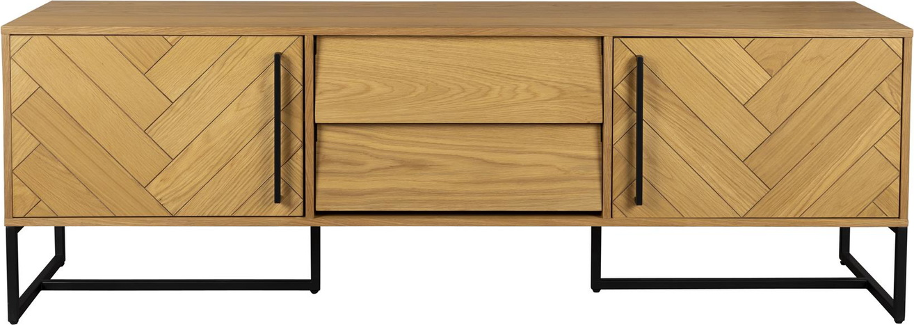 Mørk Sand Class Sideboard Egetræsfiner Med Stålstel 60x180x45 Dutchbone Skænk - 8718548067301