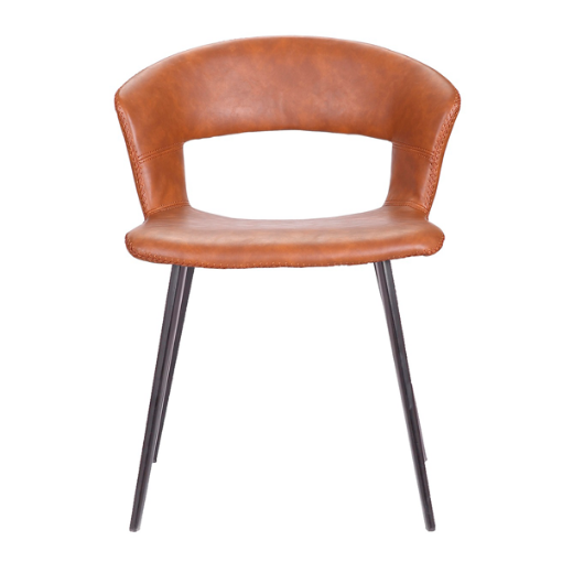 Freya Cognac Kunstlæder Moderne & Varm Spisestol
