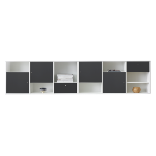 Hvid System Sne Antracit Mistral Reol
