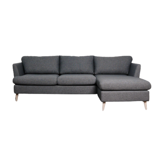 Odense Højrevendt Med Chaiselong Grå Stof Nordic Design Sofa
