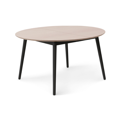 Hvid Meza Hammel Round Pig Finr Sortbejdset Træben Meza By Hammel Spisebord