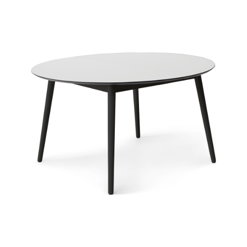 Hvid Meza Hammel Round Laminat Sortbejdset Ben Meza By Hammel Spisebord
