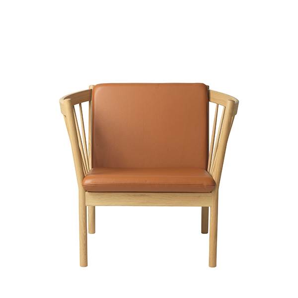 Fdb Møbler J146 Lakeret Cognac Læder Fdb Møbler Lænestol - 5715054003284