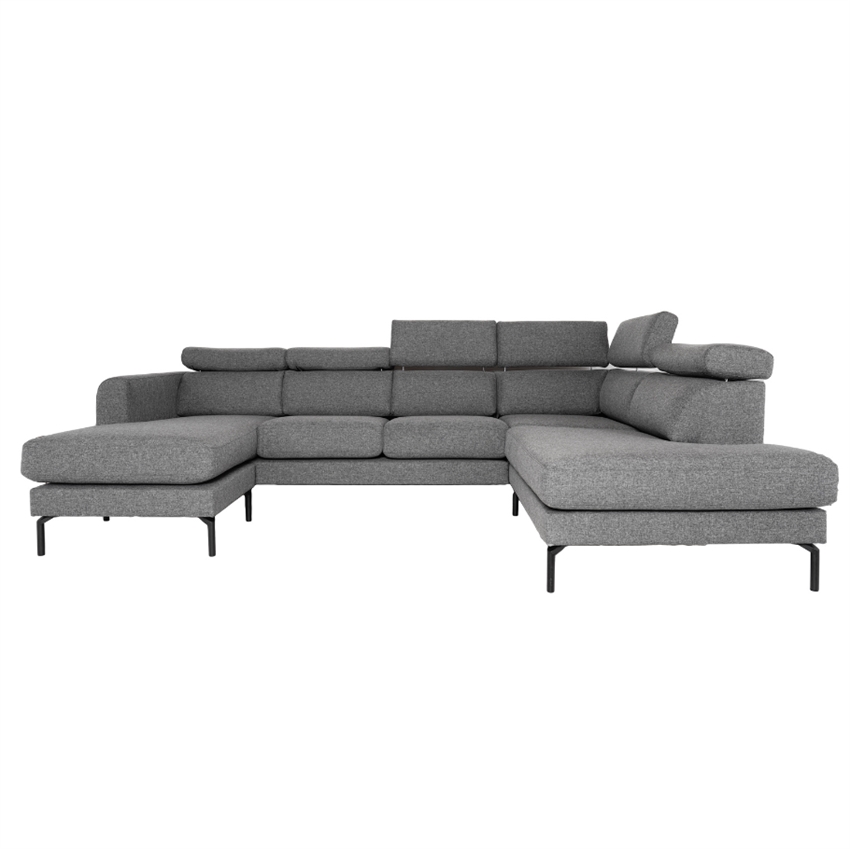 Helsinge Mørkegråt Stof Venstrevendt Nordic Design Sofa