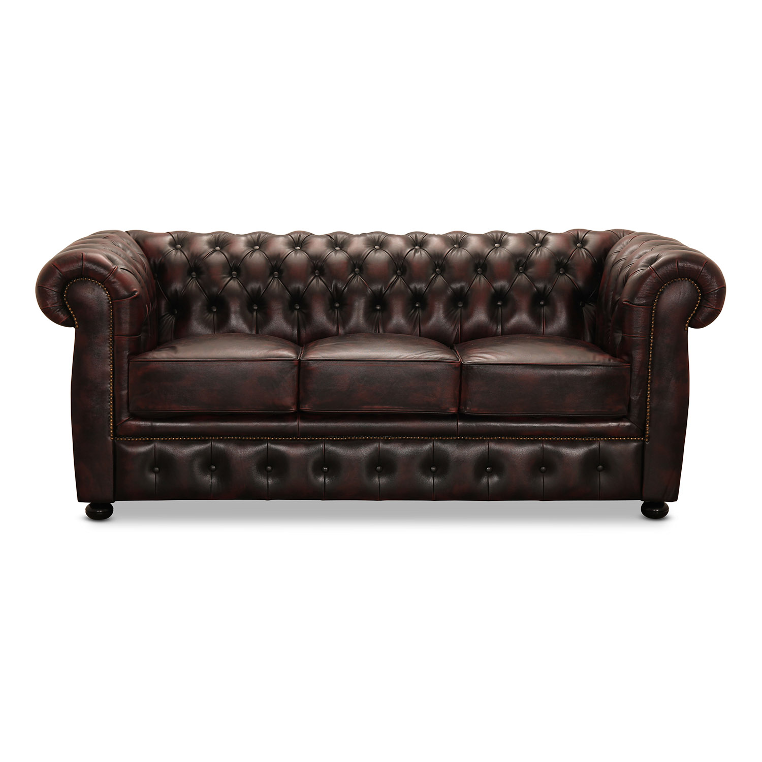 Brun Haga Liverpool Chesterfield Oxblod Læder Haga Gruppen Sofa