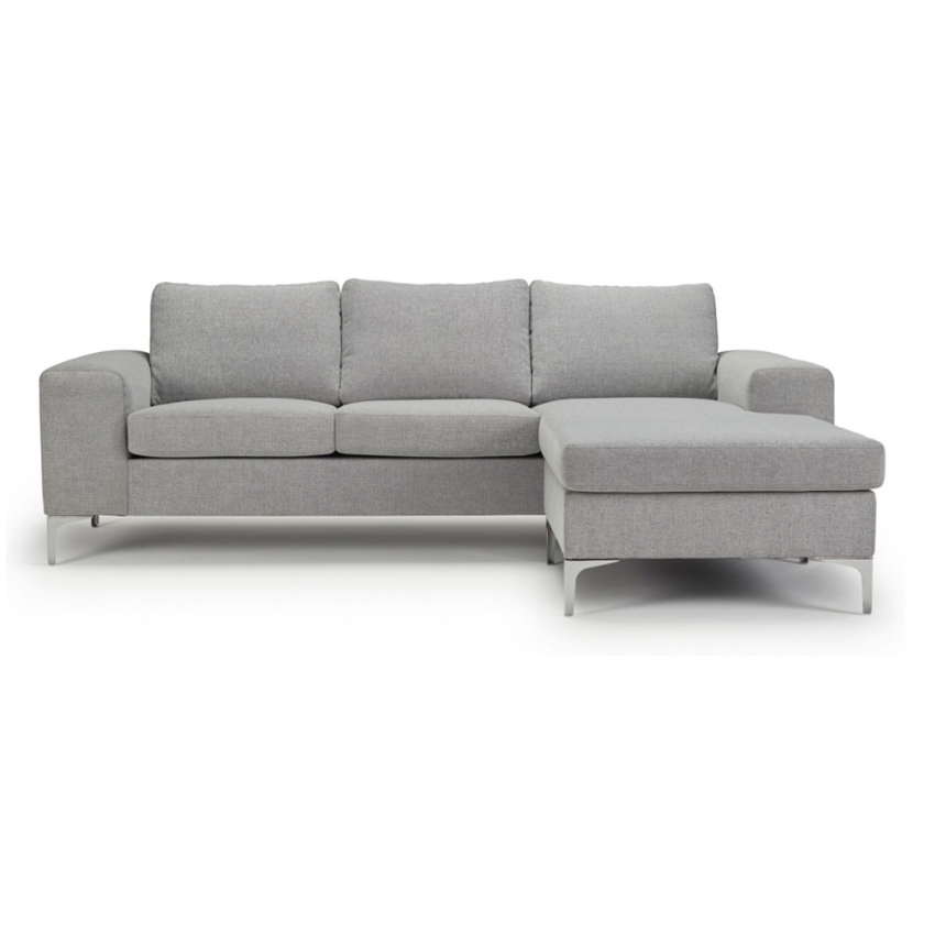 Boston Personers Med Chaiselong Grå Stof Nordly Sofa