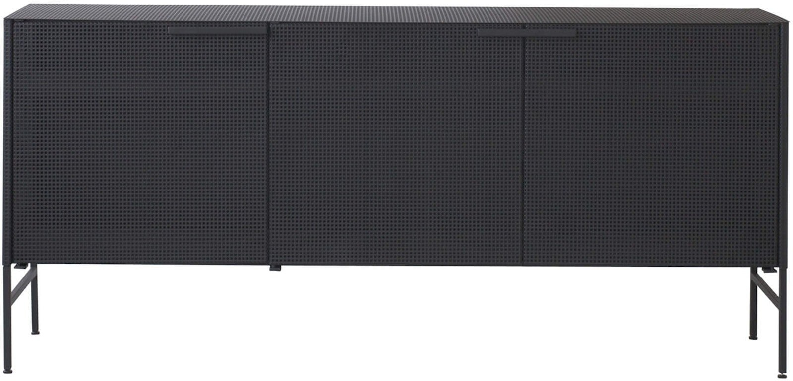 Sort Grid Stål 160x36x72 Industrielt Design Kristina Dam Skænk - 5713590001856