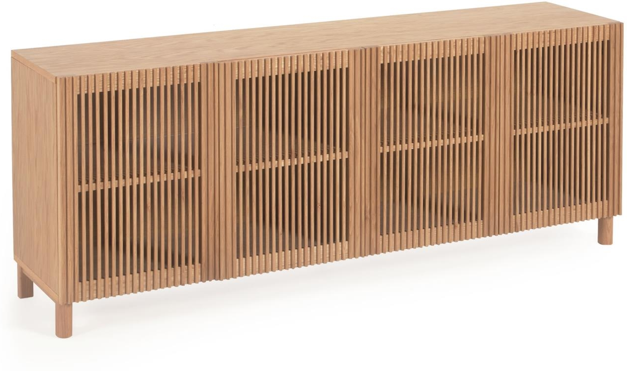 Natur Sideboard Beyla Lakeret Egetræ L180 D42 H71 Kave Home Skænk - 8433840706481