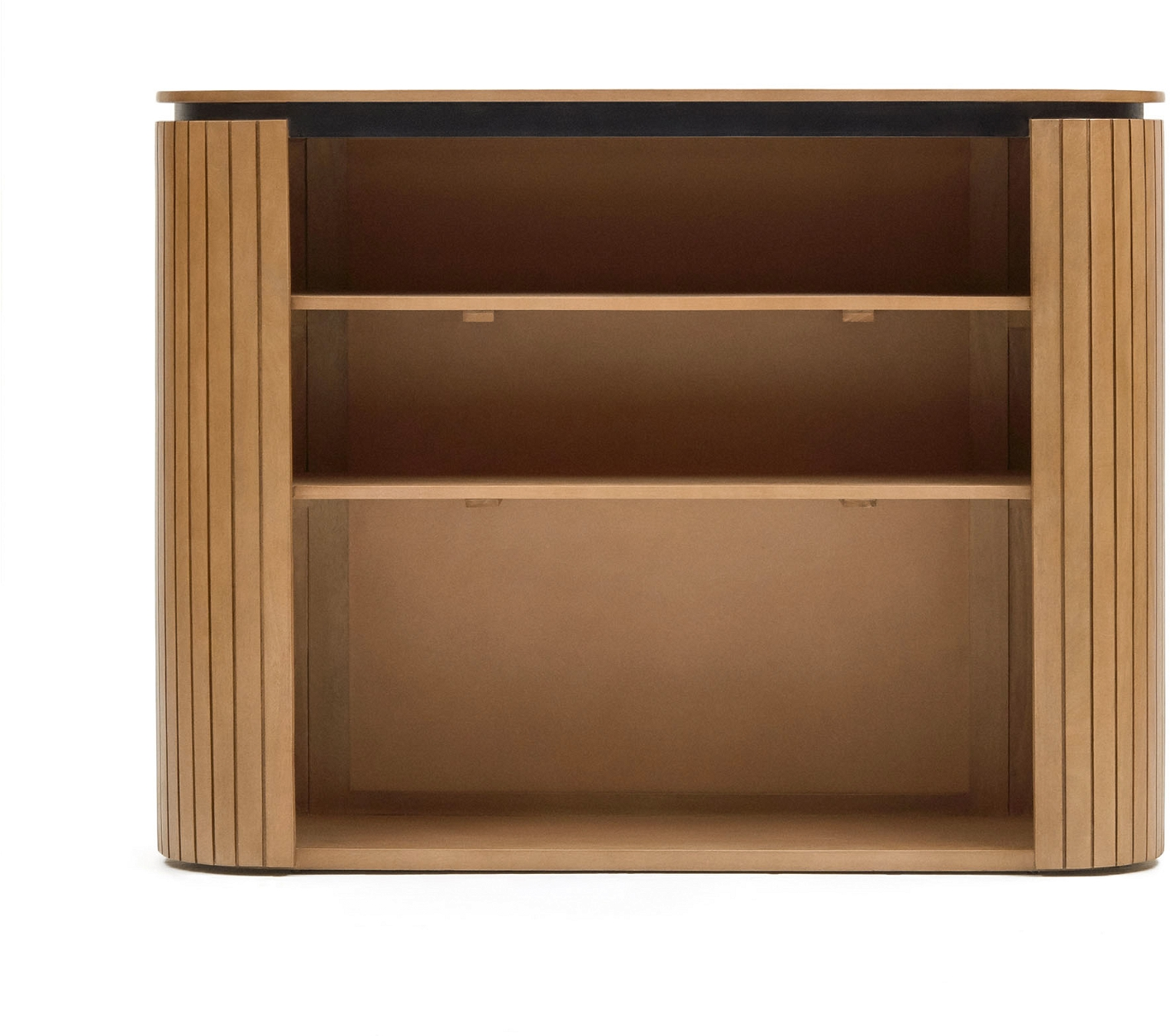 Natur Licia Massivt Mangotræ Finish Tre Hylder H90 B120 D45 Rustik Moderne Kave Home Skænk - 8433840781068