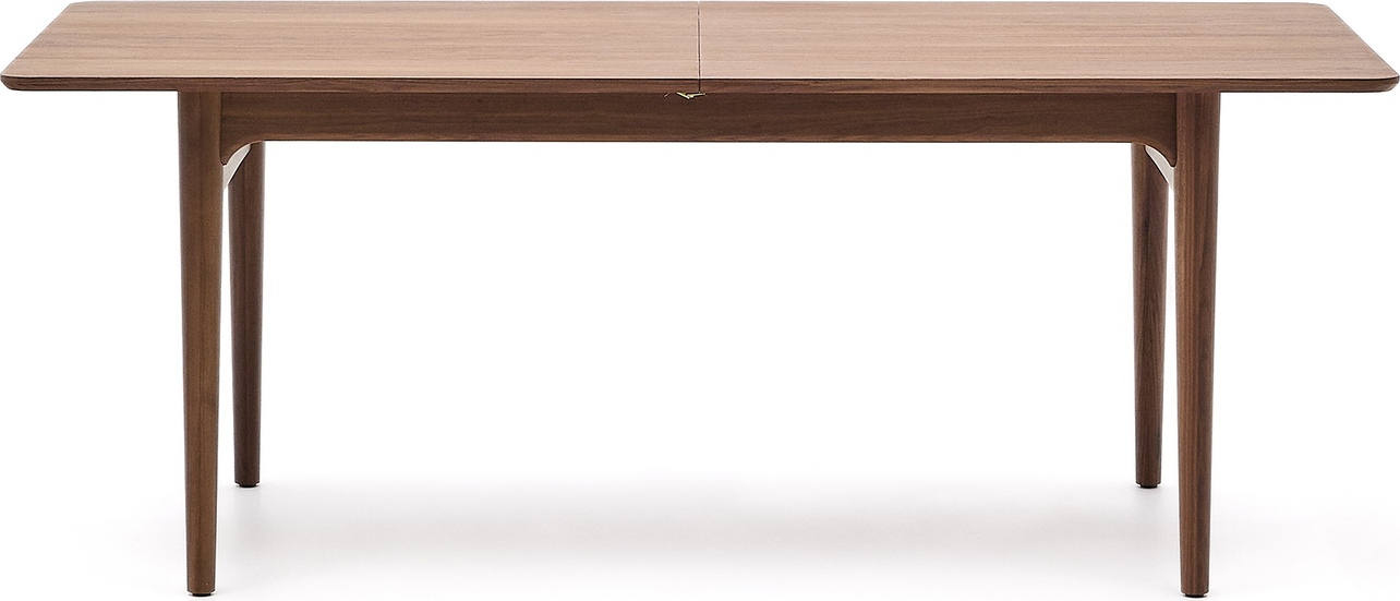 Mørk Natur Elan 200x100 Massivt Valnøddetræ Udtræk Med Tillægsplade Pers Kave Home Spisebord - 8433840892313