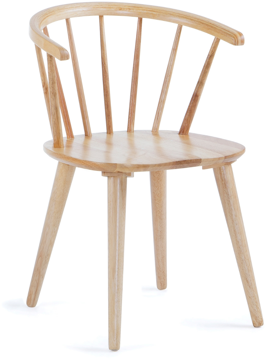 Natur Spisebordsstol Trise Massivt Gummitræ Kave Home Spisestol - 8433840430553