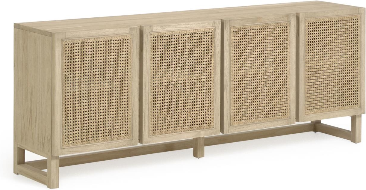 Natur Rexit Rustik Med Håndflettet Wienerrattanfront Opbevaring H70xb180xd38 Kave Home Skænk - 8433840649795