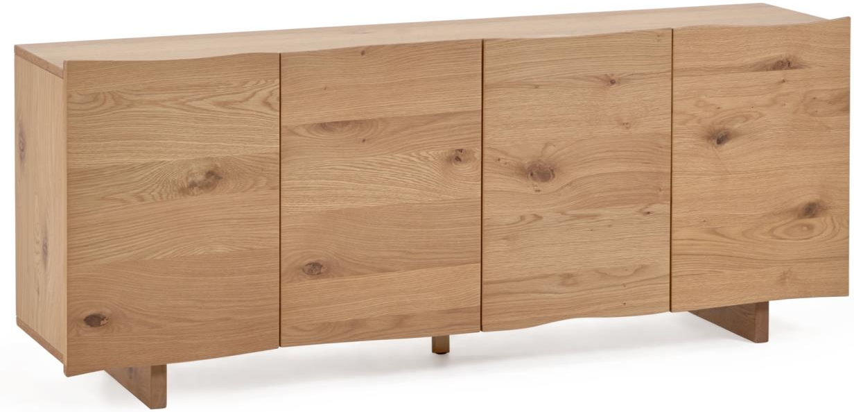 Natur Sideboard Rasha Egetræsfiner H71b180d41 Med Døre Justerbare Hylder Kave Home Skænk - 8433840697697
