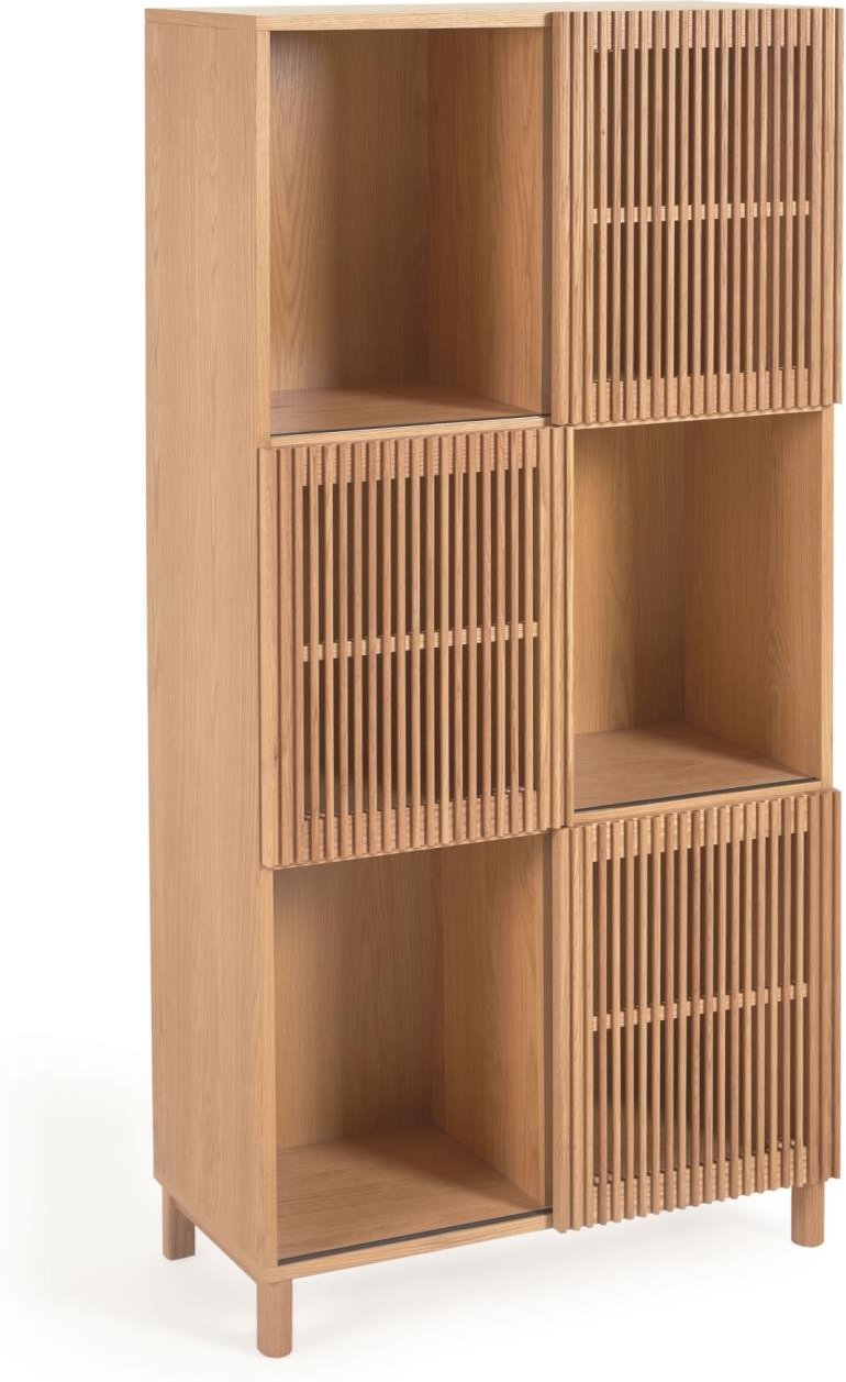 Natur Højskab Beyla Egetræsfinish 5x84 5x170 Nordisk Rustik Kave Home Reol - 8433840706474