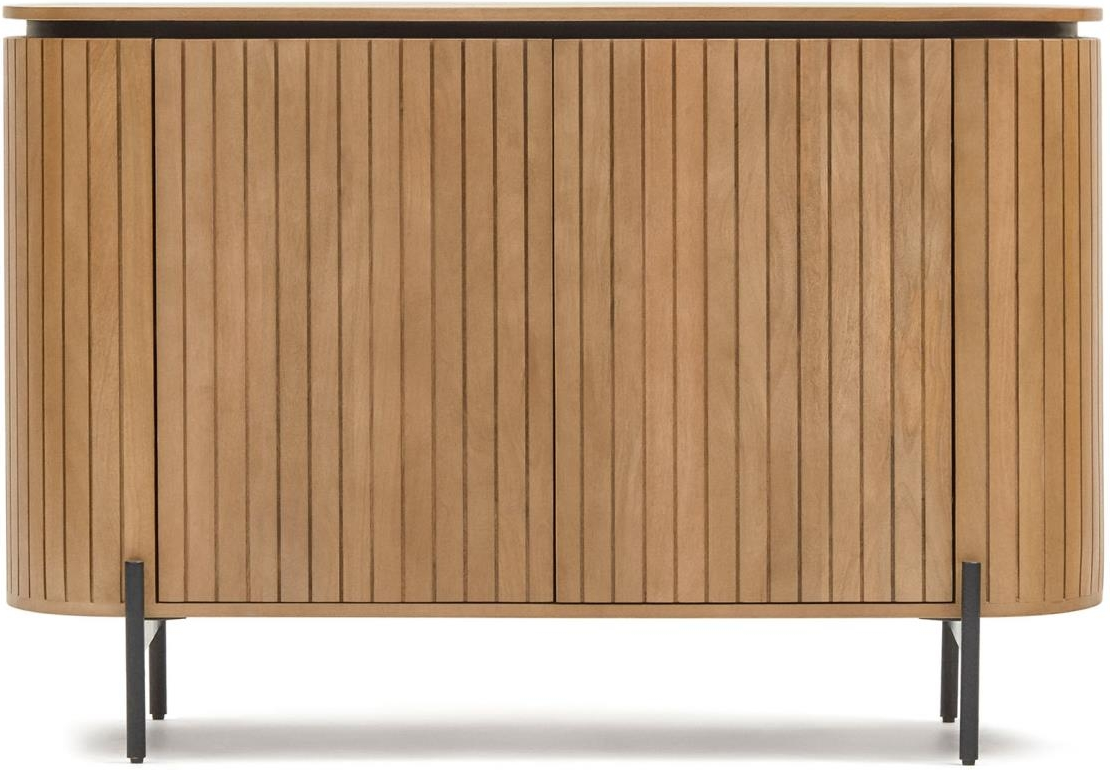 Natur Dørs Licia Massivt Mangotræ Med Buet Form Farvet Bæredygtigt Design Kave Home Skænk - 8433840781044