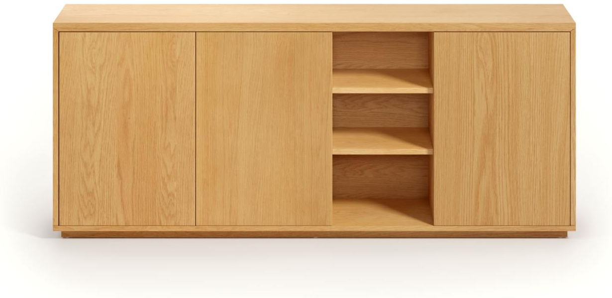 Natur Abilen Kommode Egetræsfiner Fsc Certificeret Skub åbne Døre Nordisk 180x36x75 Kave Home Skænk - 8433840794495