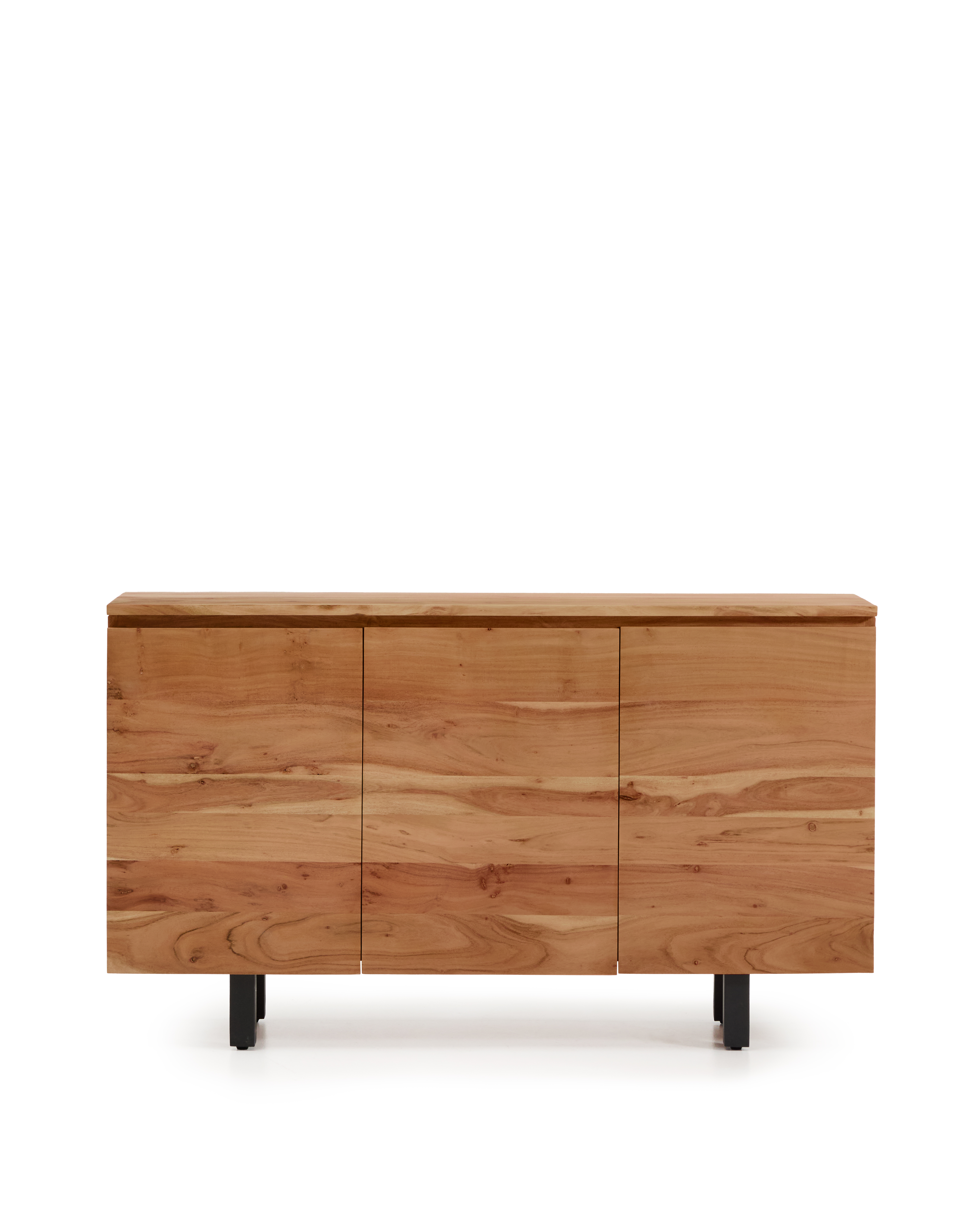 Sort Uxue Låger Hylder Akacietræ Med Bleget Finish Stål Kave Home Skænk - 8447305043349