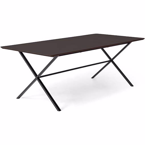 Sort Meza Hammel Rounded 210 100 Laminat Krydsstel Meza By Hammel Spisebord