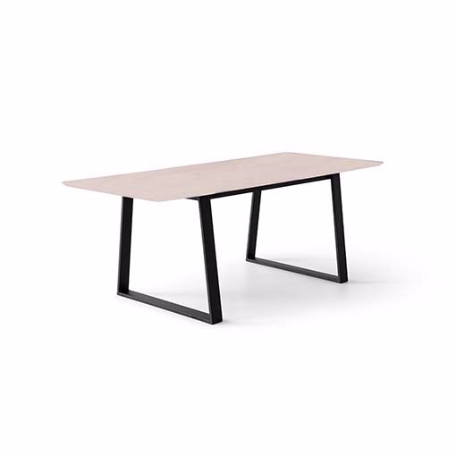 Hvid Meza Hammel Rounded Pigmenteret Trapez Stel Meza By Hammel Spisebord