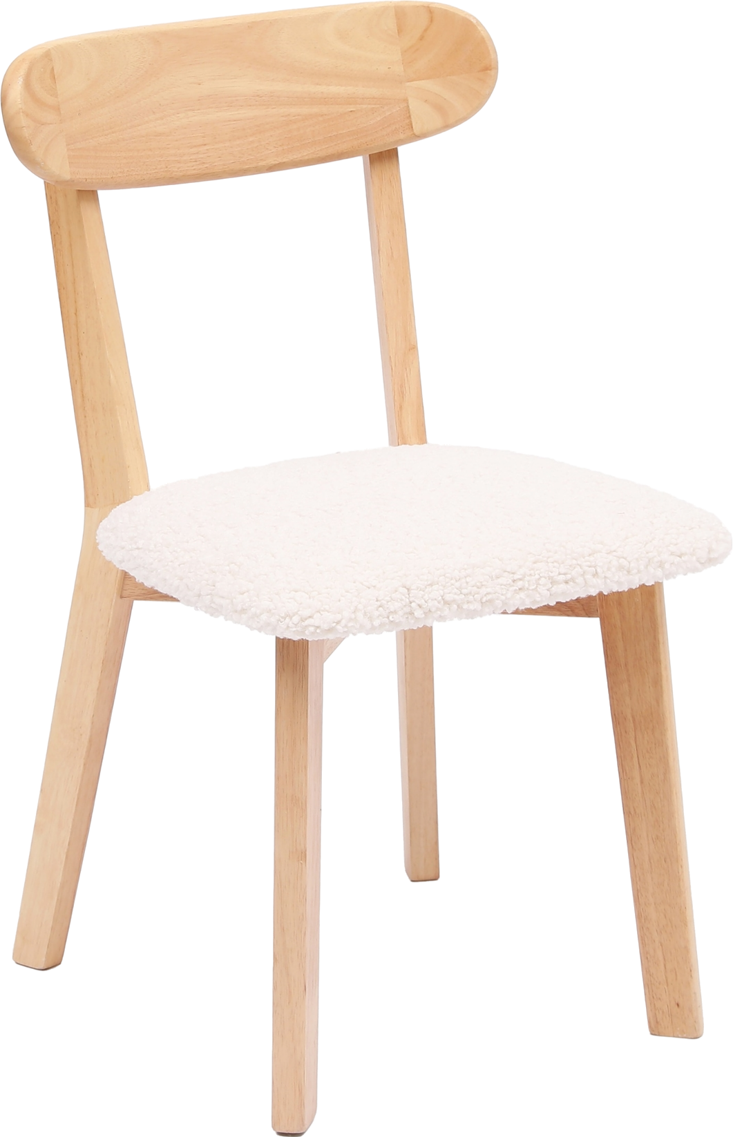 Hvid Spisebordsstol Nordlys Furniture Vitoria Boucl Fsc Asketræ Ergonomisk Færdigsamlet Spisestol - 3760351892255