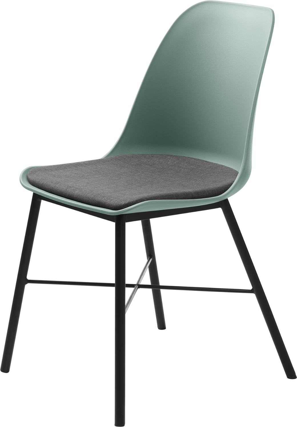 Sort Spisebordsstol Whistler Polstret Rio Stof Grøn Metalstel H83 B47 Nordique Design Spisestol - 5704745075150