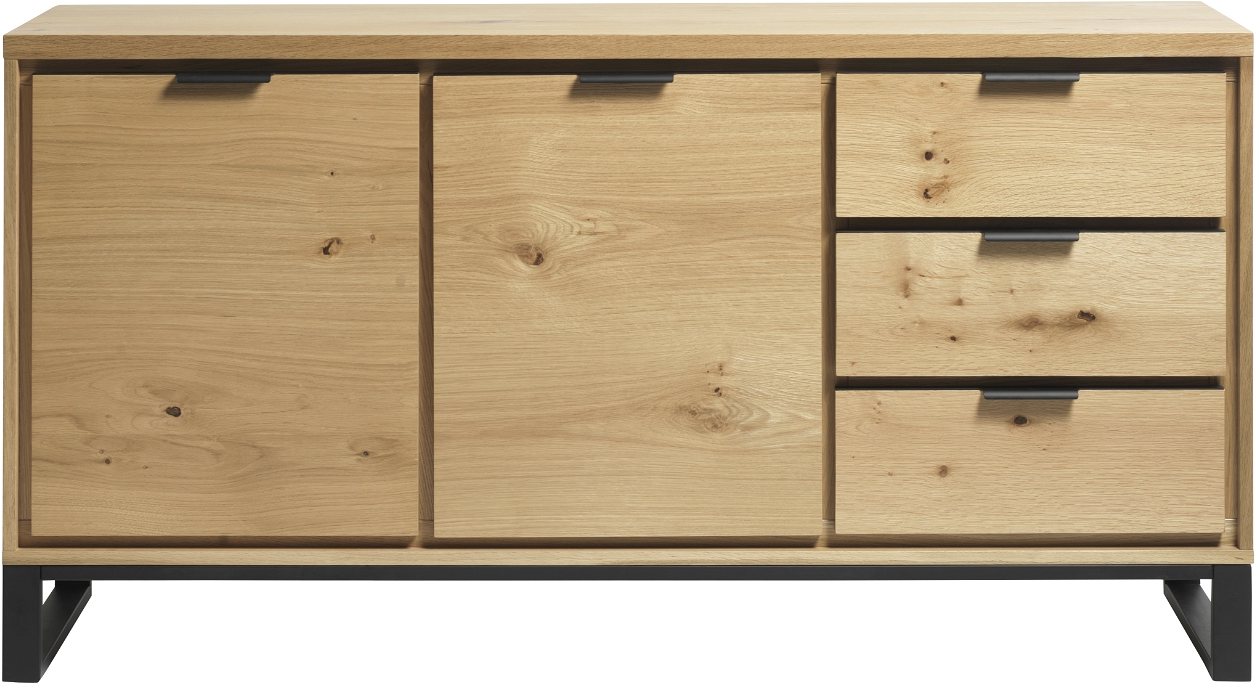 Sort Livorno Natur Egetræ & Metal 16045 Nordique Design Skænk - 5704745098449