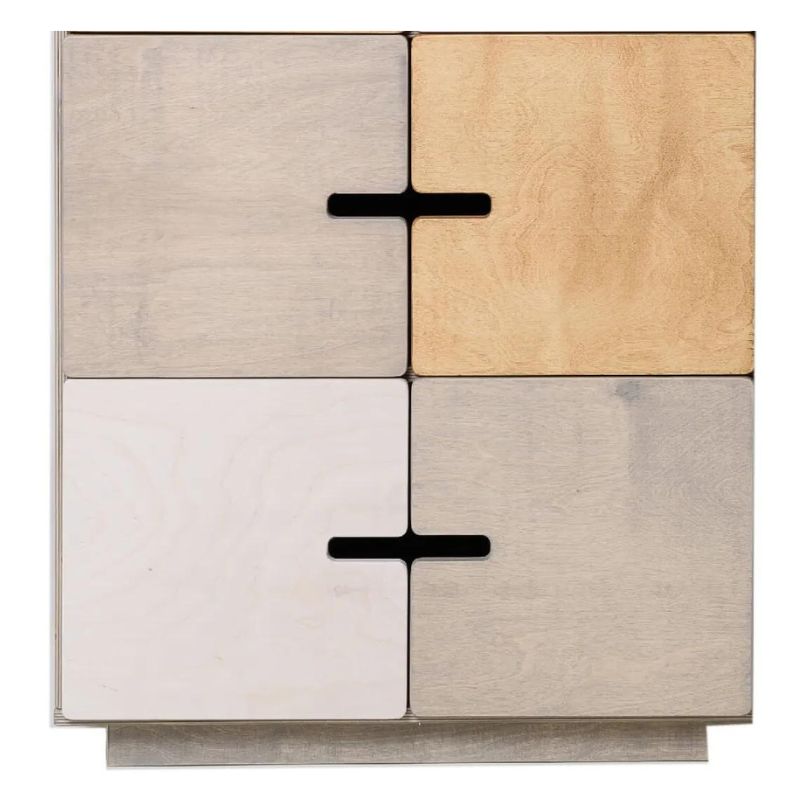 Pix Moderne Minimalistisk Flere Varianter 73x38x80 Grå Birkekrydsfiner Med Låger Forskellige Farver Radis Skænk