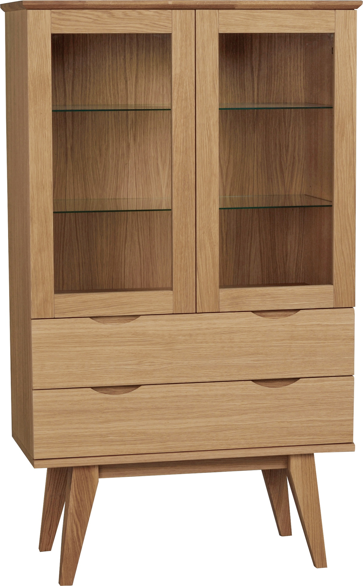 Eg Filippa Glasvitrine Olieret Massiv Etræ H140xb81xd40 Rowico Vitrineskab - 7340126514108