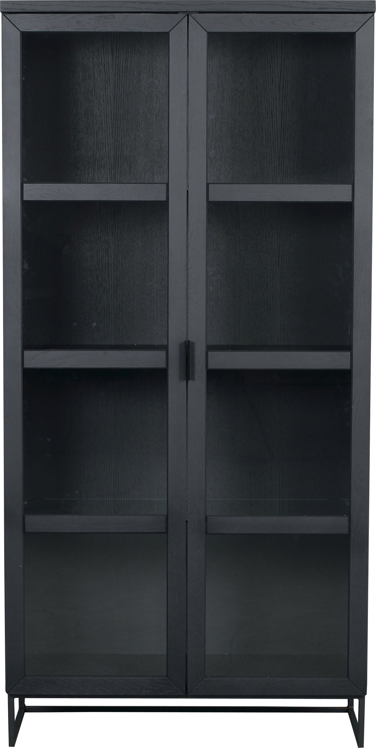 Sort Everett Fsc Med Glaslåger Metalbase H195b95d41 Rowico Vitrineskab - 7340126536391