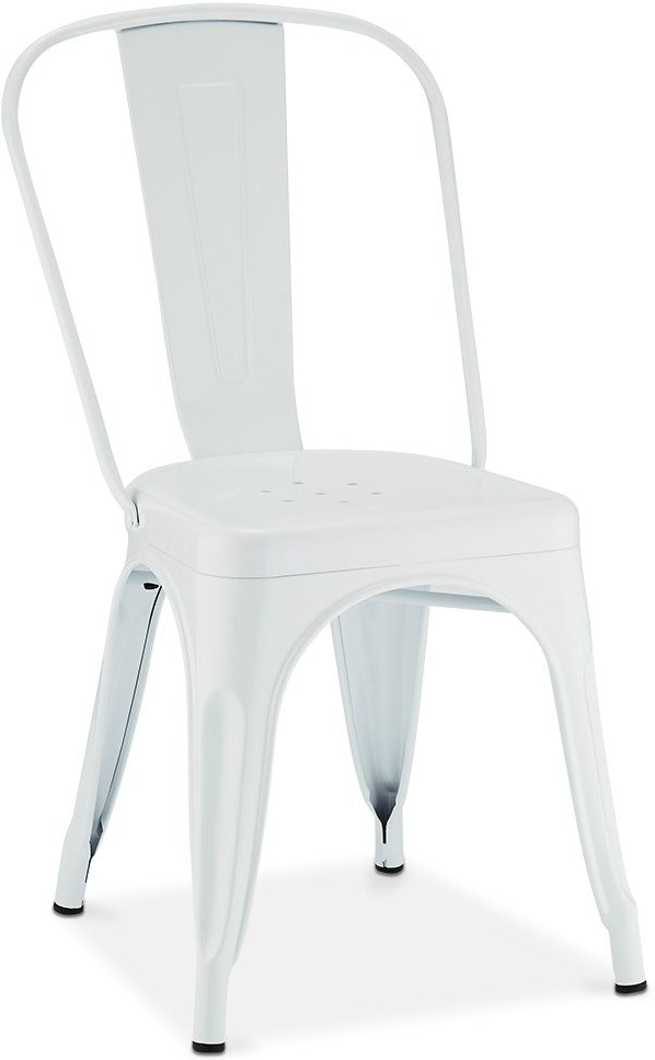 Hvid Raymond & Hallmark Islay Spisebordsstol Lakeret Stål Ergonomisk Med Minimalistisk Design Spisestol