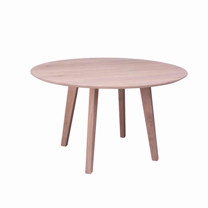 Hvid Rundt Plankebord Olie 150cm Rødovre Wood By Nordic Spisebord