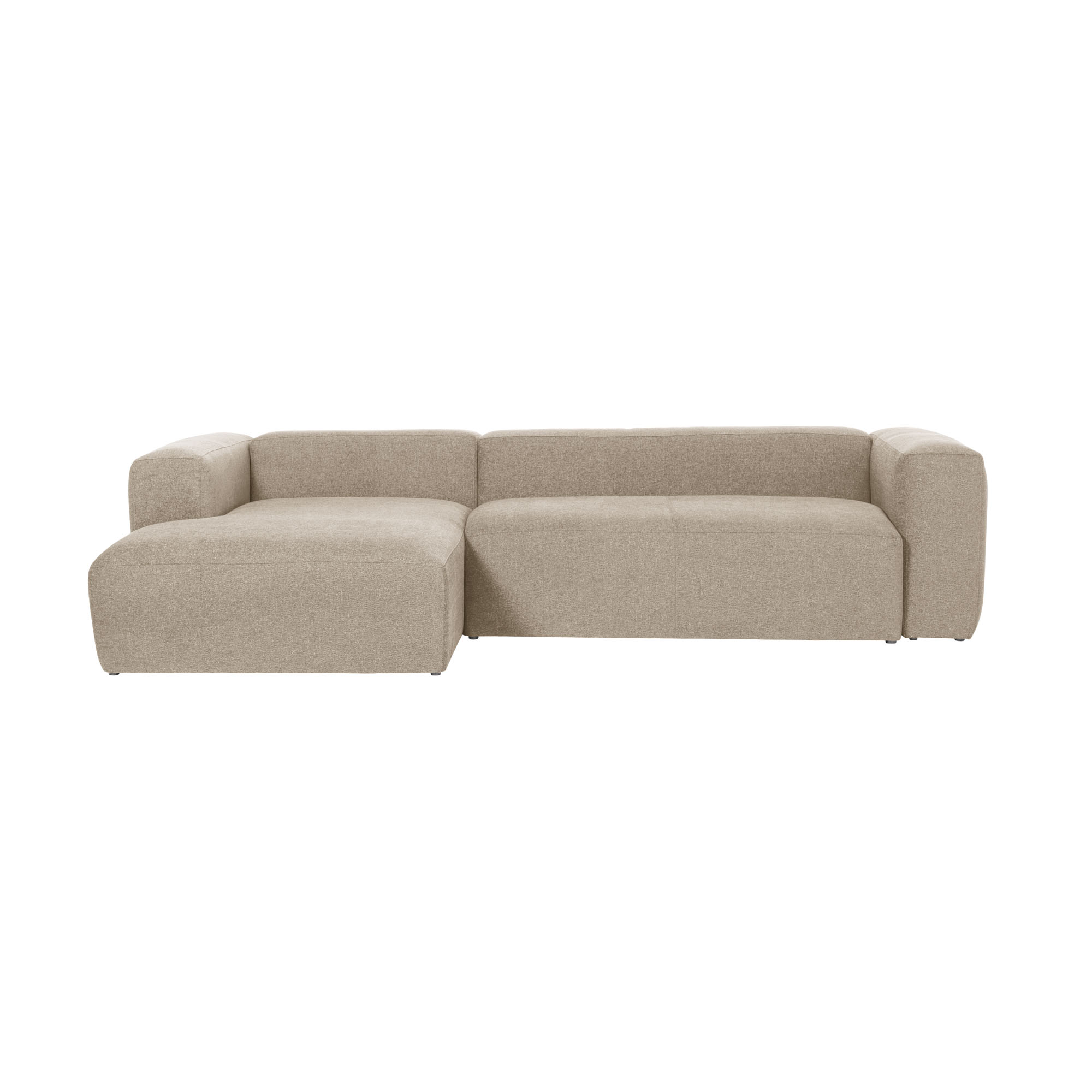 Beige Blok Pers Venstre Chaiselong Stof Kave Home Sofa - 8433840663364