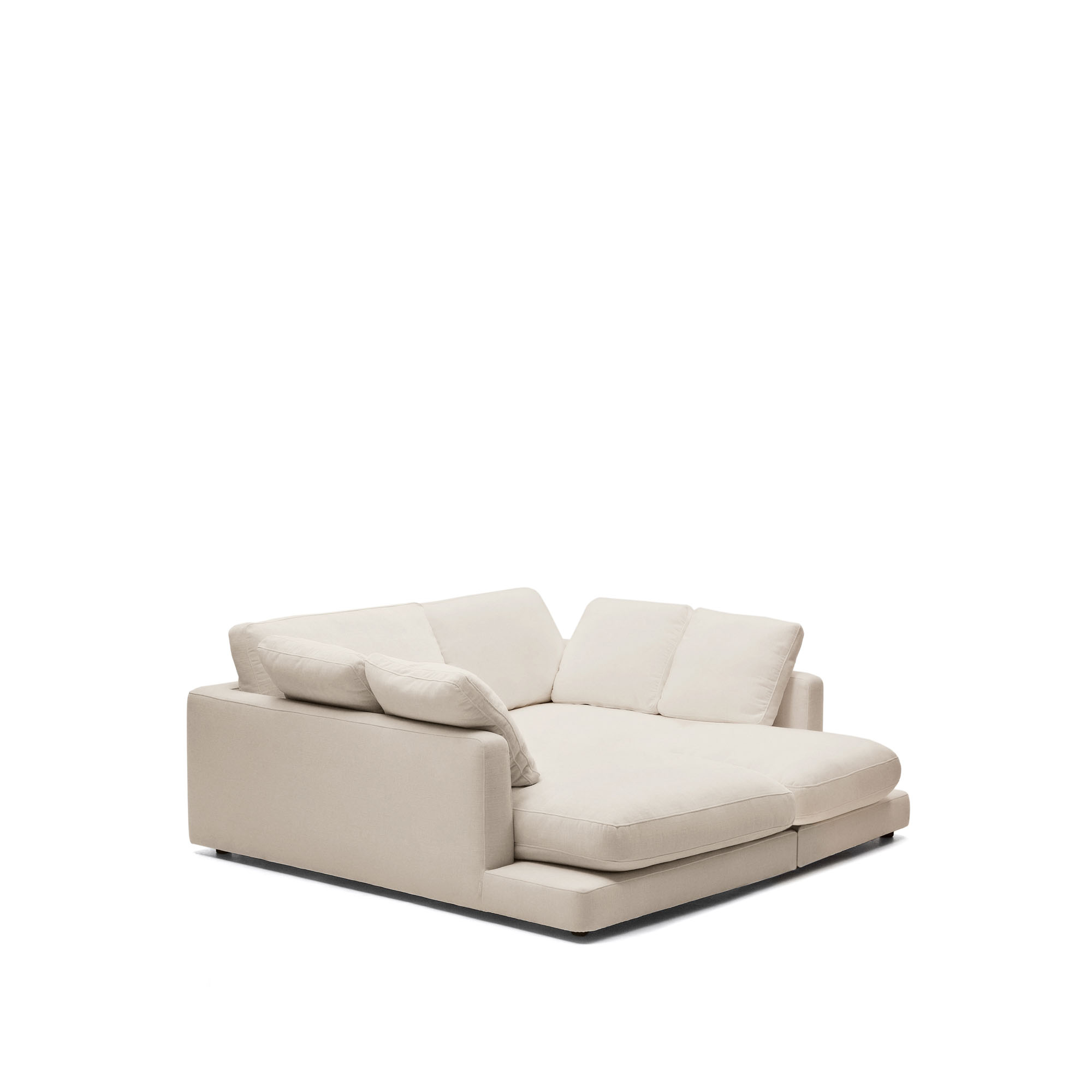 Beige Gala Pers Dobbelt Chaiselong Stof 210cm Kave Home Sofa - 8433840828220
