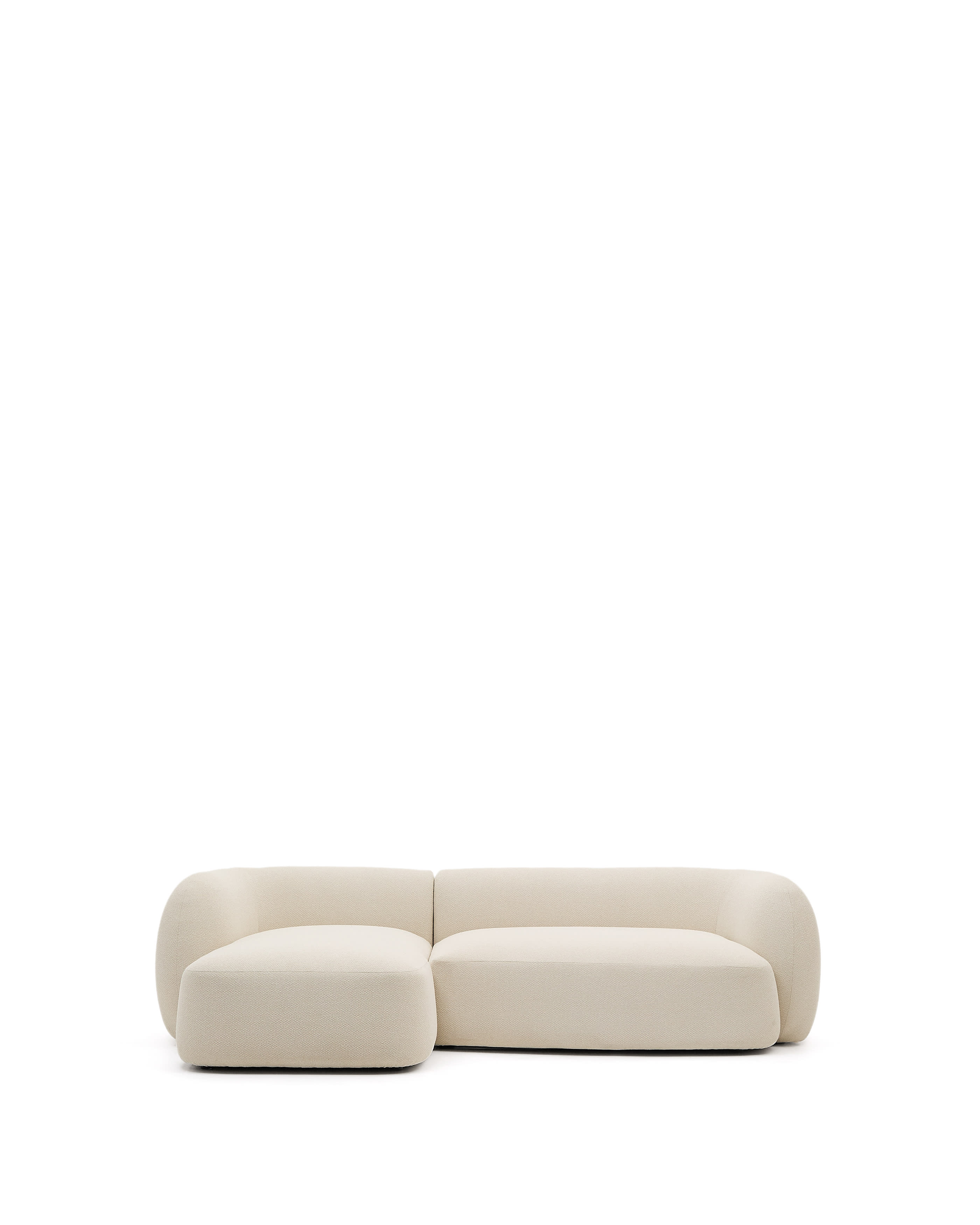 Modular Martina Pers Venstre Chaiselong Creme Chenille :287cm Kave Home Sofa - 8433840974132