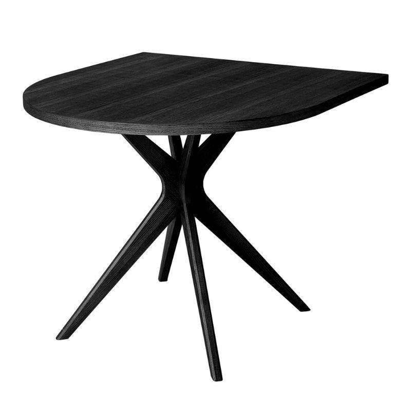 Halv Ovalt Sortbejdset Asketræ Mdf 90x90x73 Andre Mærker Spisebord