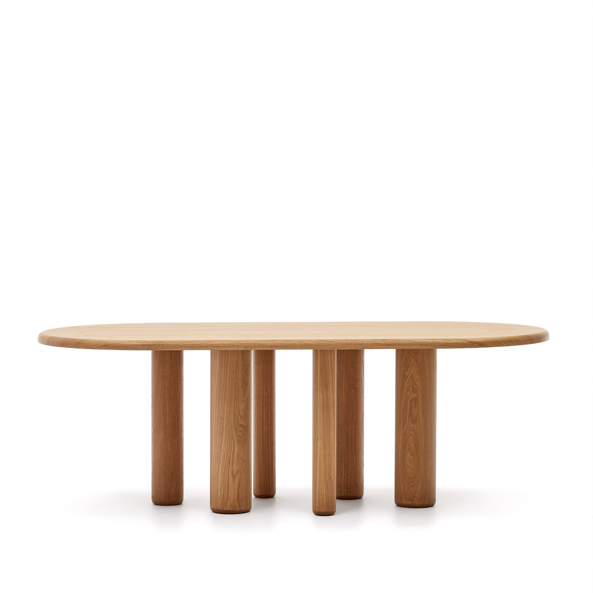 Brun Mailen Oval Asketræsfiner Ø220x105 Kave Home Spisebord - 8433840899107