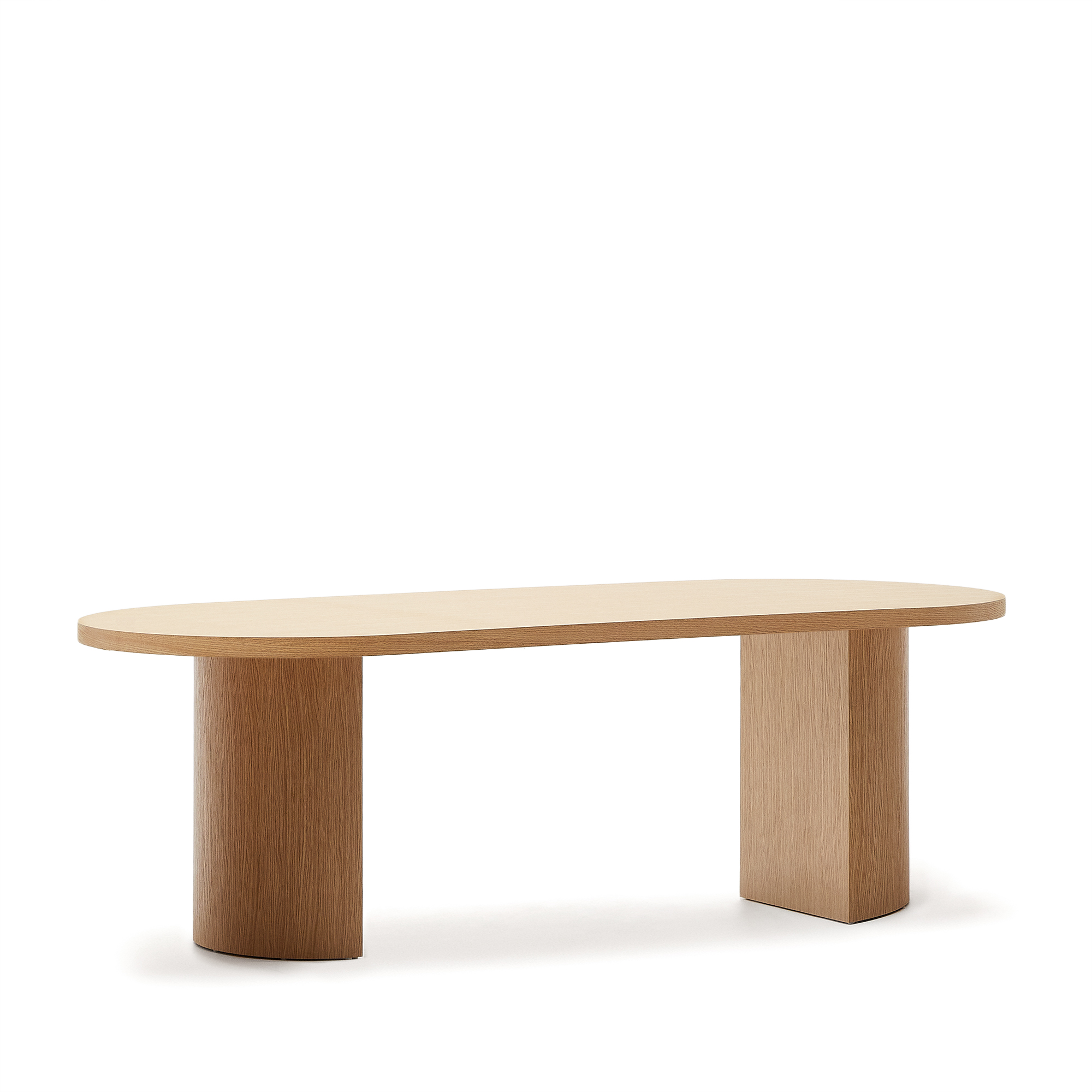 Brun Nealy Oval Natur Egetræsfiner 240x100 Kave Home Spisebord - 8433840879635