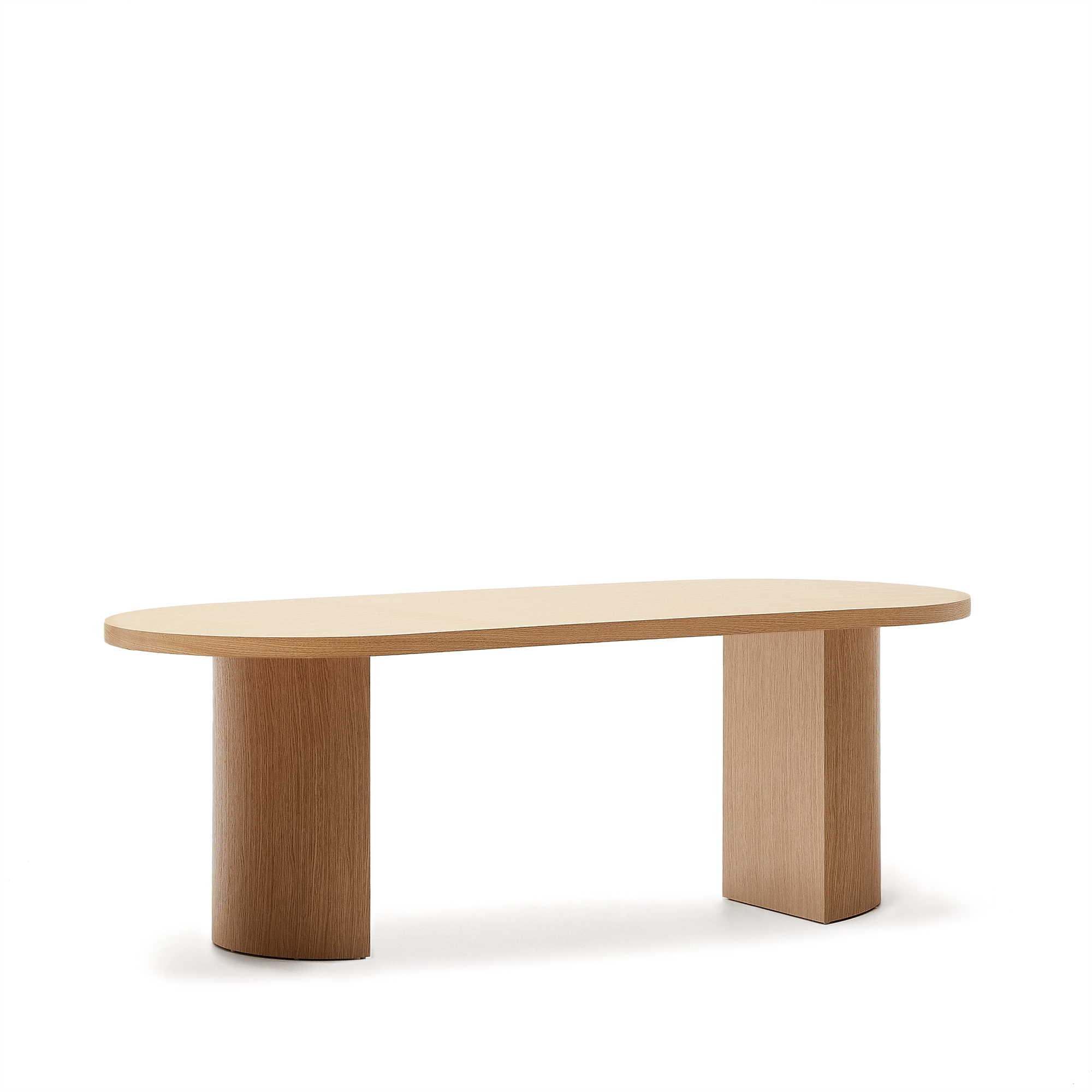 Brun Nealy Oval Natur Egefinr 200x100 Kave Home Spisebord - 8433840916514
