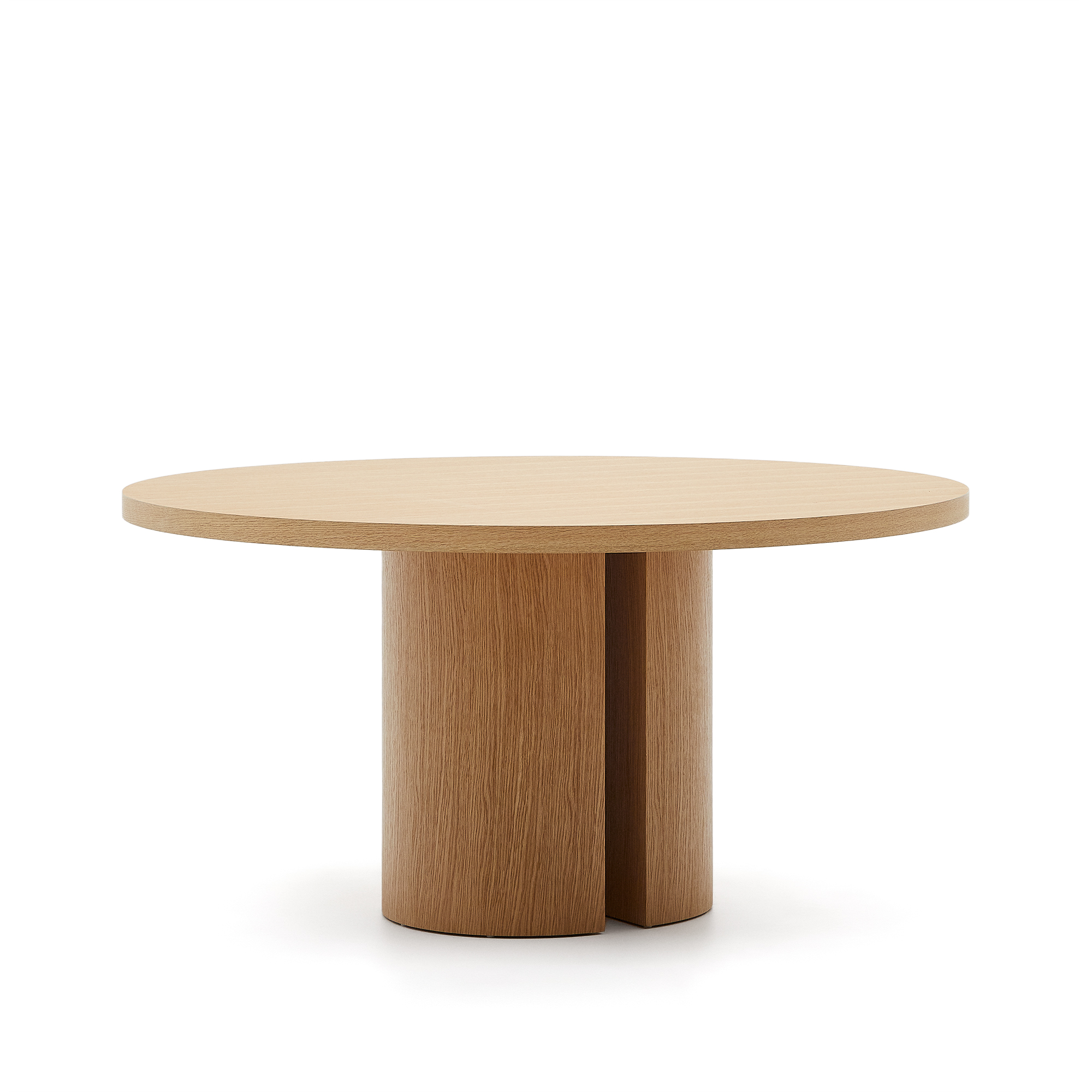 Brun Nealy Rund Natur Egefinr Ø150 Kave Home Spisebord - 8433840924625