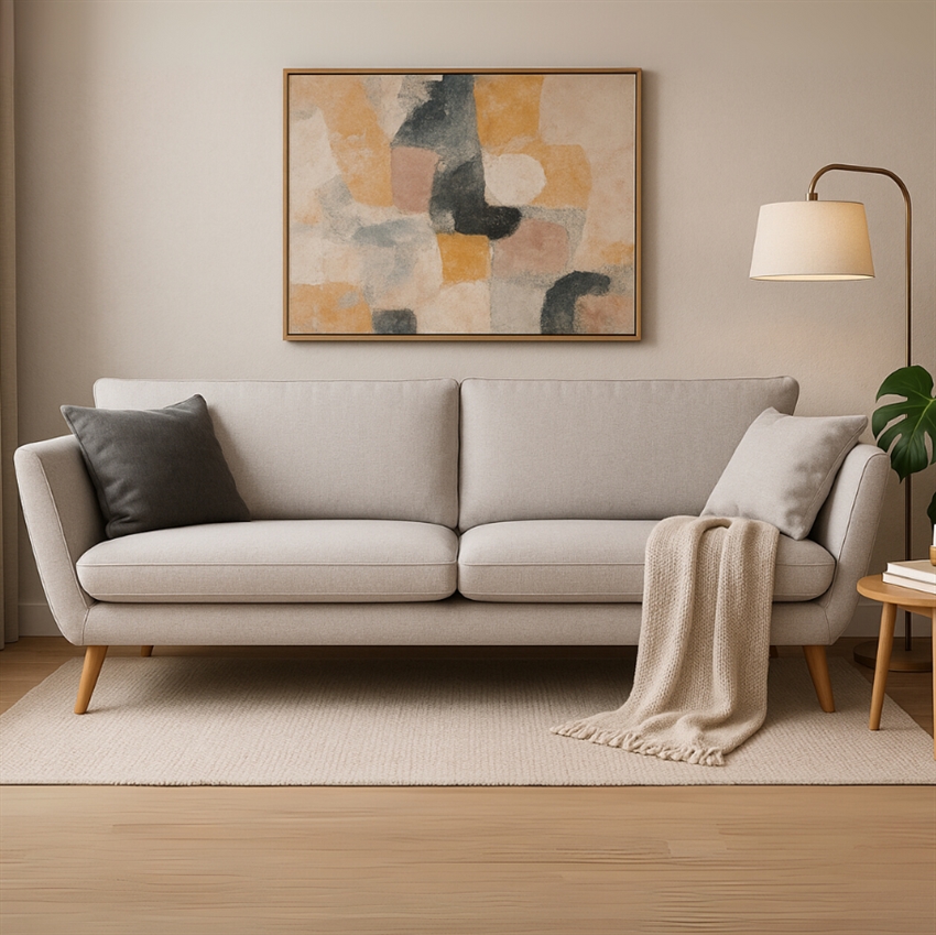 Egelykke Personers Lysegrå Stof Nordly Sofa