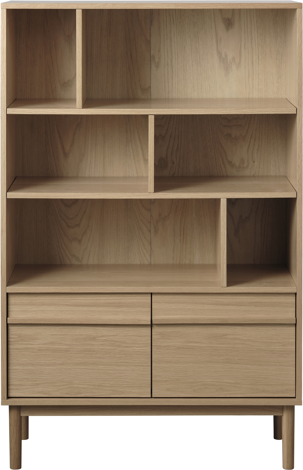 Natur Ponza Opbevarings Egetræ Fsc Mix H140 B90 D40 Lig Finish Nordique Design Reol - 5704745132891