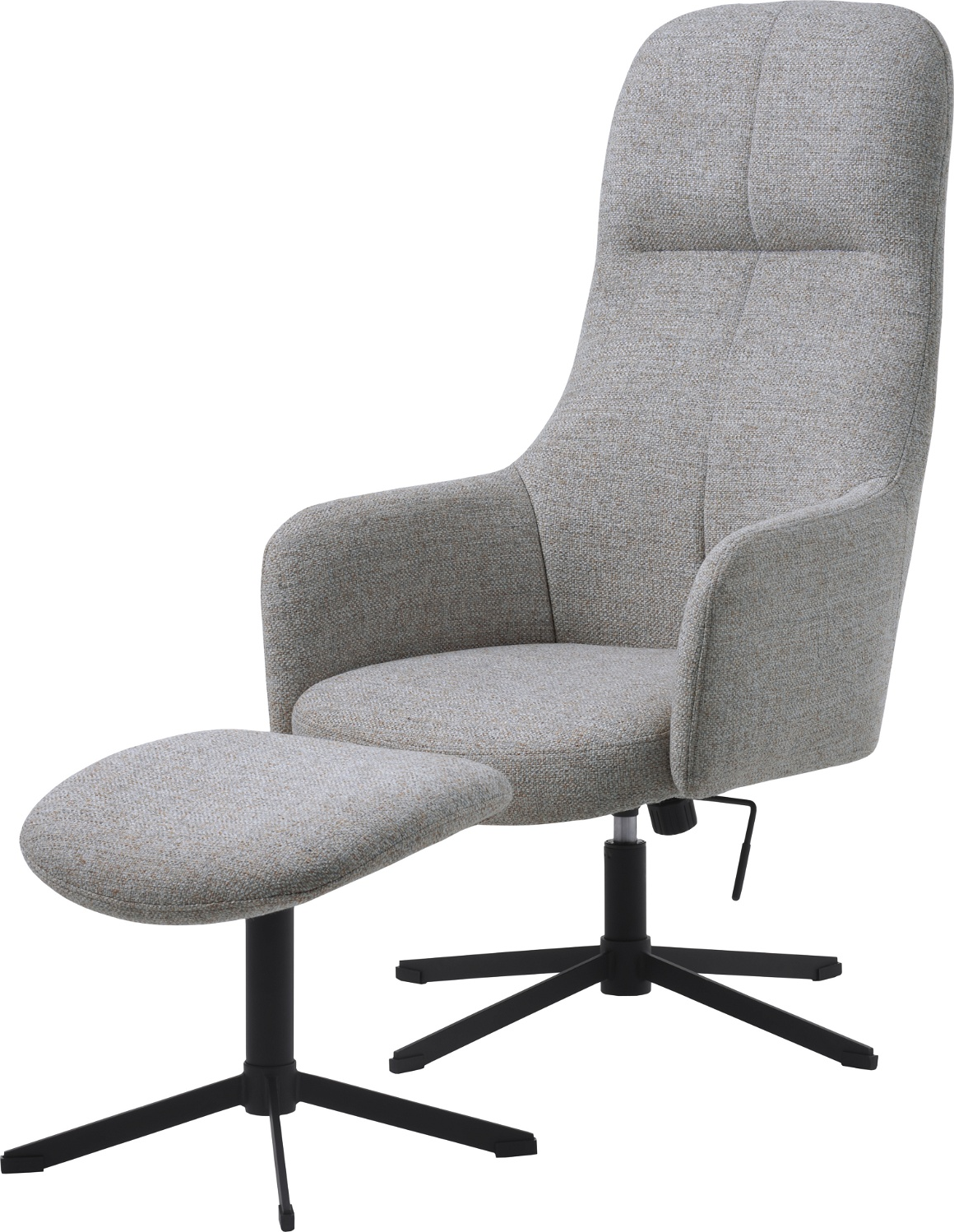 Sort Loungestol Manning Natur Med Nolio Stof Skandinavisk Design 116 567 Nordique Design Lænestol - 5704745149233