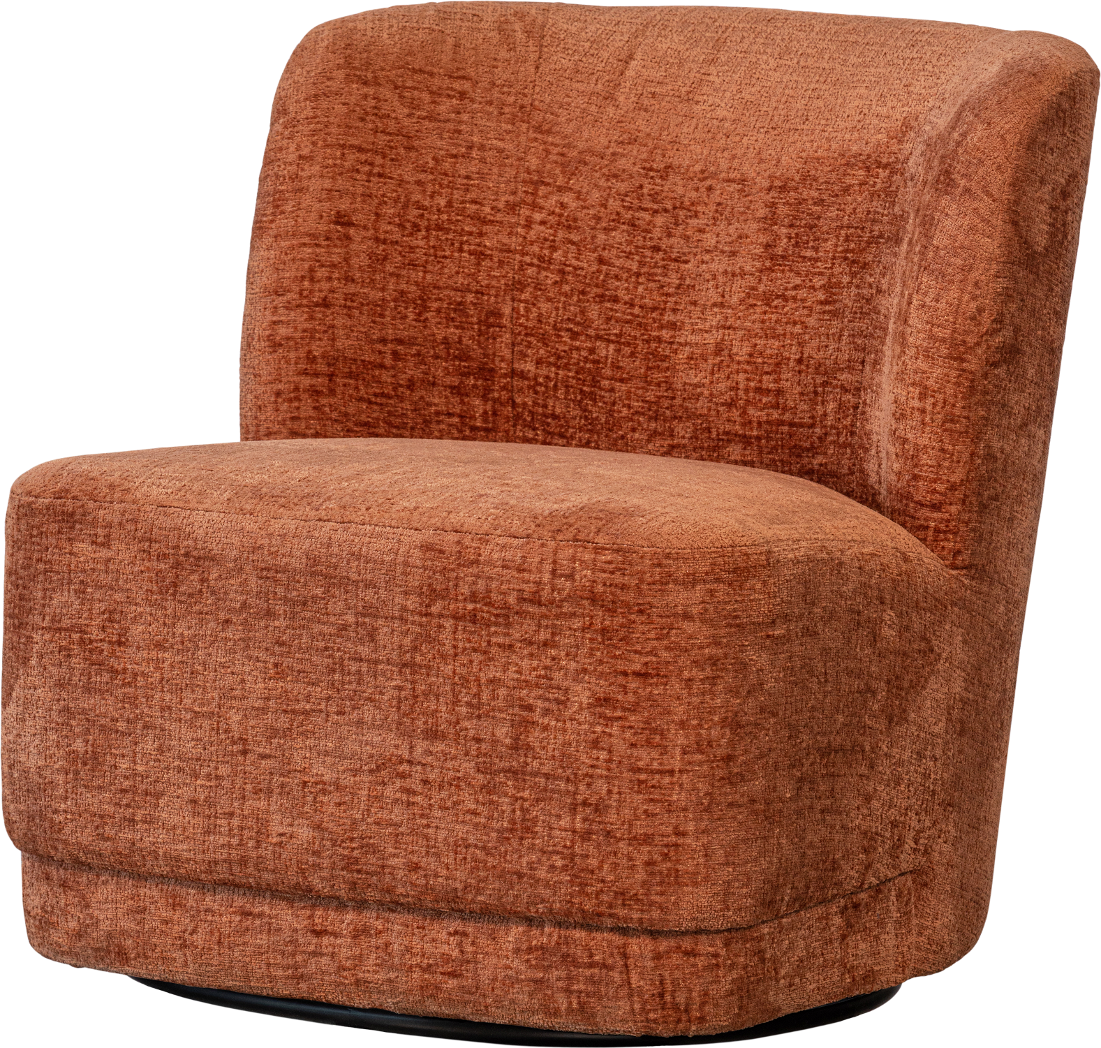 Lyserød Atty Polyester Velour Med Drejefunktion H75xb65xl74 Woood Lænestol - 8714713176946
