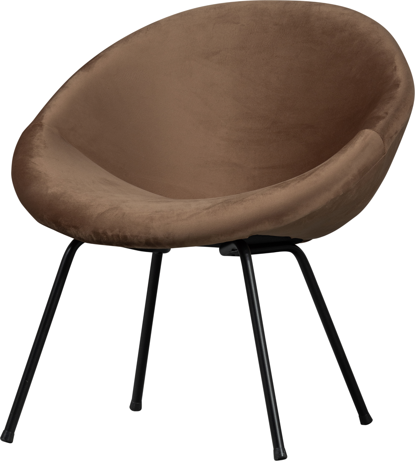 Toffee Collection Moly Mat Velvet H74xb75xd76 Lounge Stol Woood Lænestol - 8714713178872