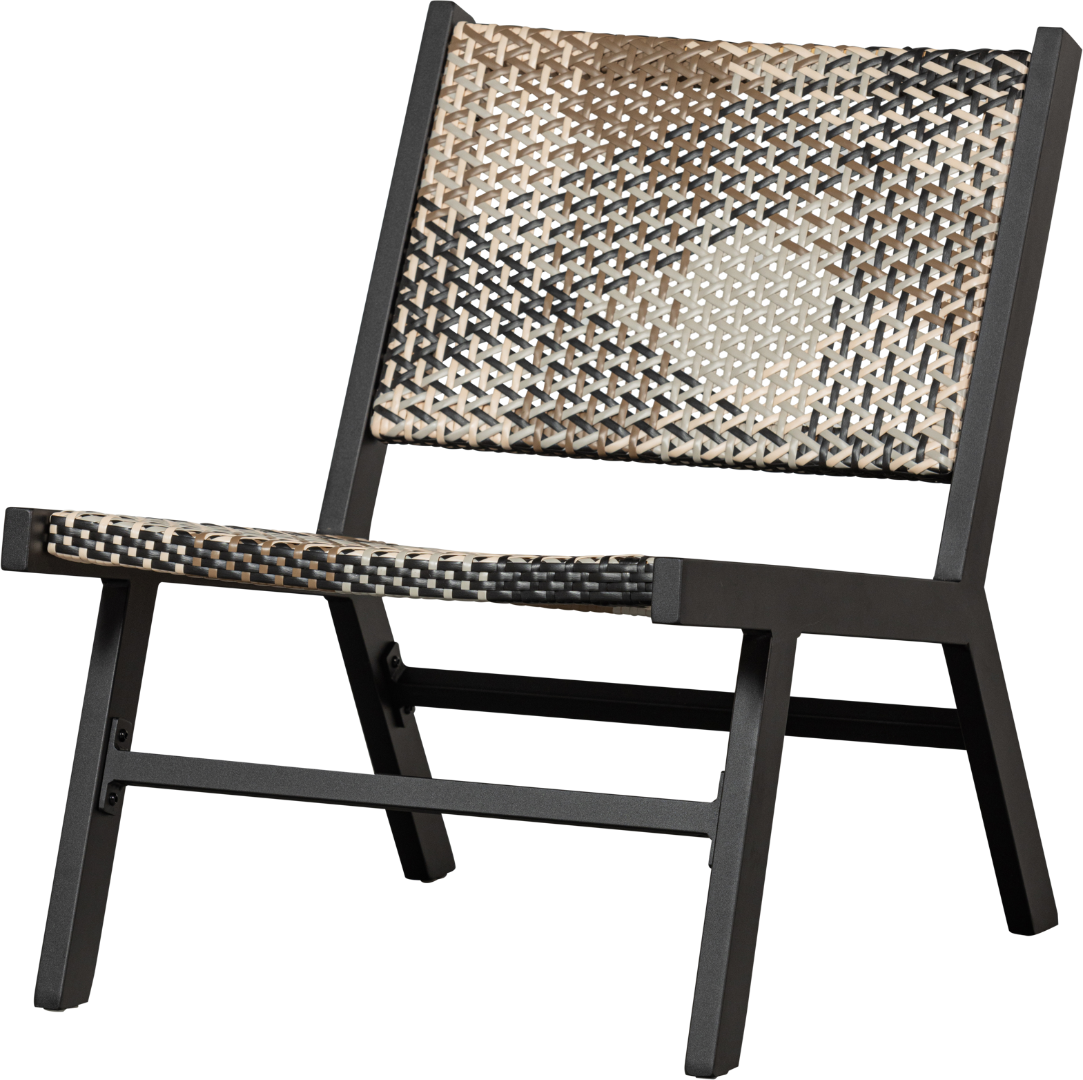 Sort Loungestol Collection Pom Flerfarvet Polyethylen Aluminium H75 B57 L78 Woood Lænestol - 8714713195794