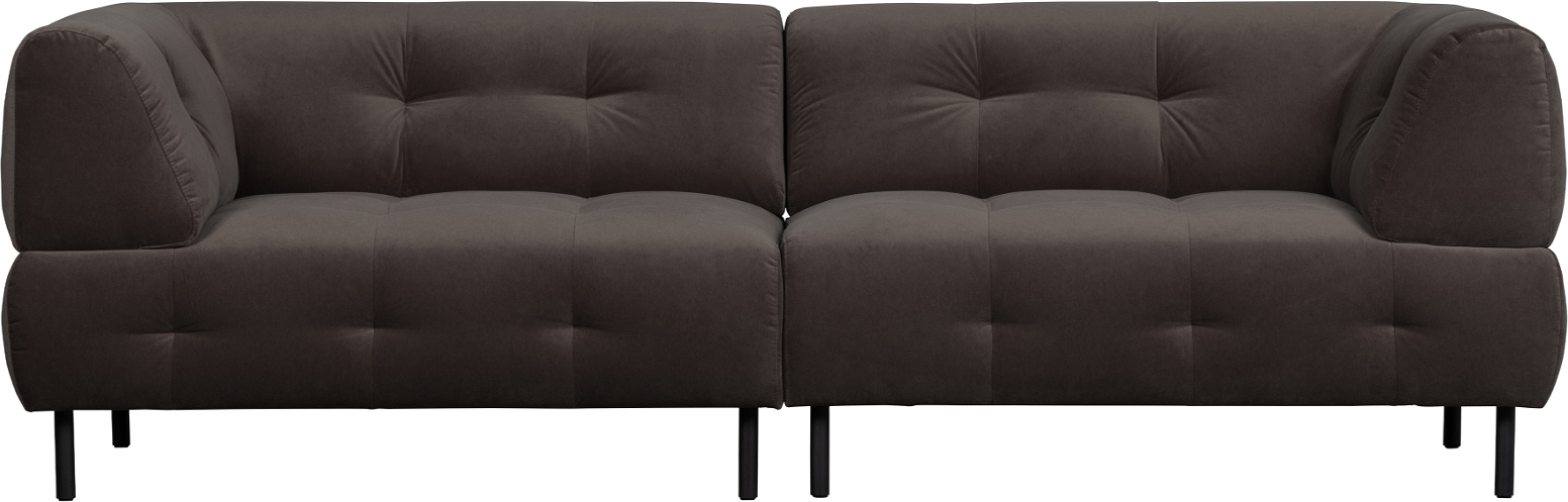 Grå Personers Exclusive Lloyd Vasket Fløjl 245x90x75 Woood Sofa - 8714713148745