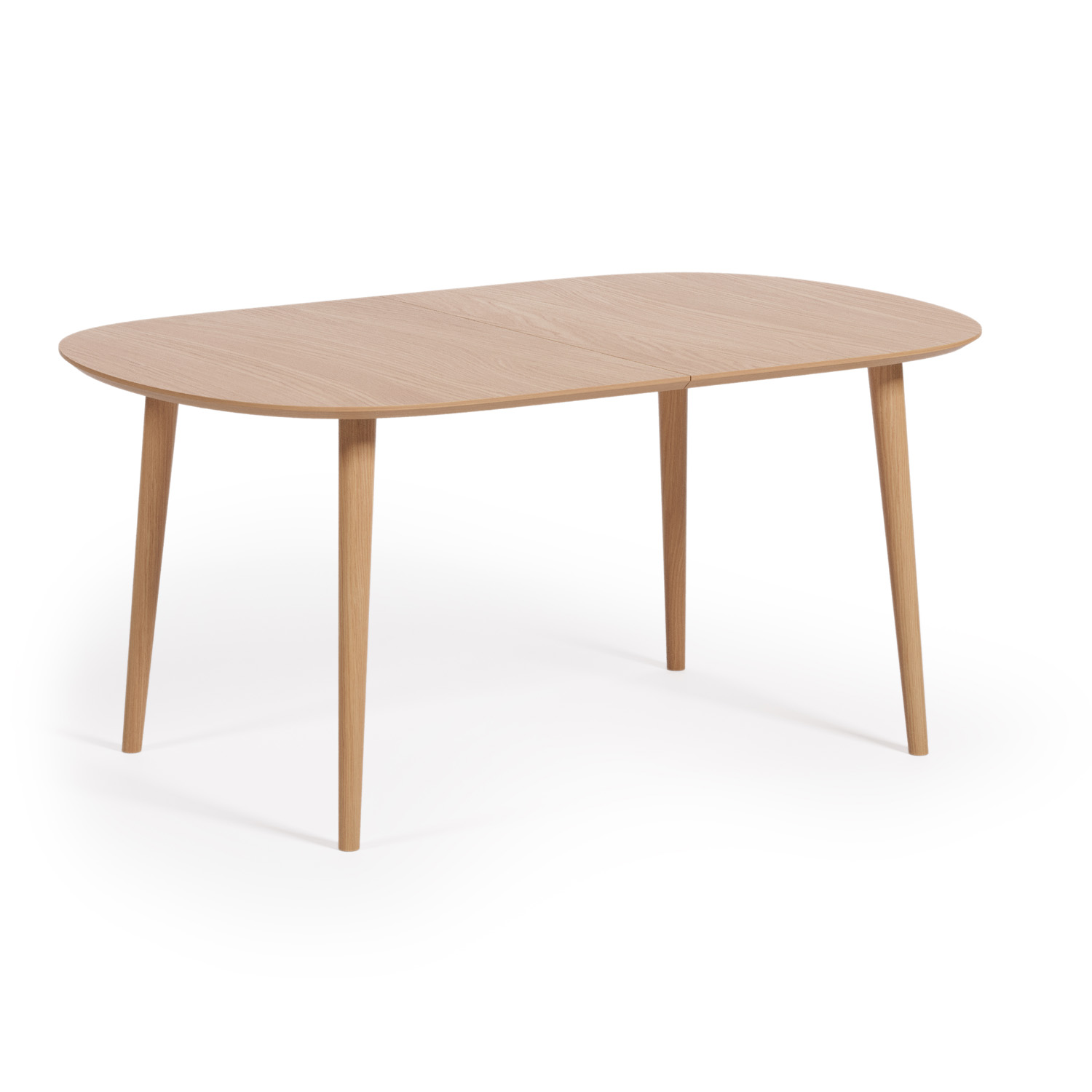Natur Oakland Tillægsplader Egefinr Gummitræ 160260x100 Kave Home Spisebord - 8433840727851