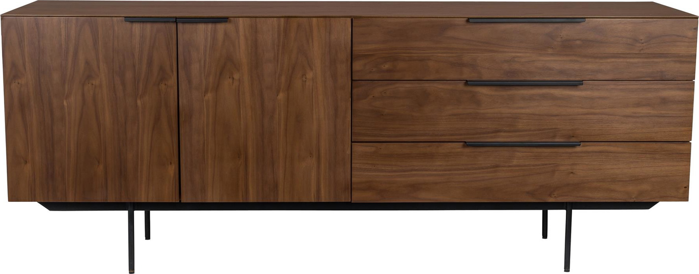 Kaffe Travis Valnødfiner Med Stålunderstel H70xb180xd45 Zuiver Skænk - 8718548040021