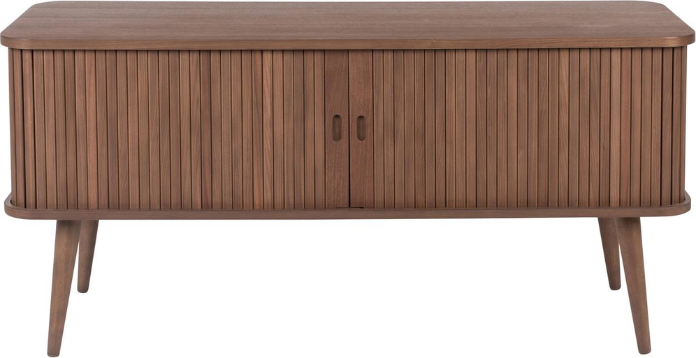 Valnød Barbier Detræsfiner Gummitræ Med Glashylder Smart Kabelføring H58 B120 D40 Zuiver Skænk - 8718548052345
