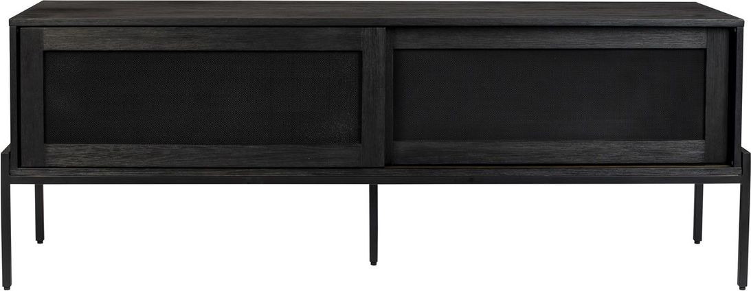 Antracit Hardy Egetræsfiner Med Metalnet Døre H60xb160xd45 Zuiver Skænk - 8718548056664